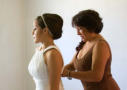 San Jose Wedding Photography - Mother Adjusts Bride's Gown