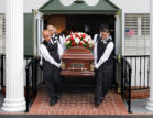 Cusimano Colonial Mortuary Funeral - casket leaves